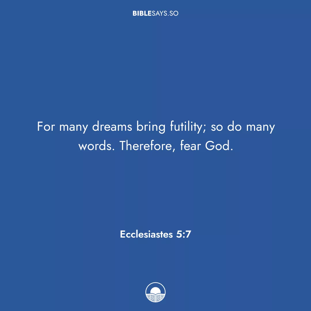Ecclesiastes 5:7